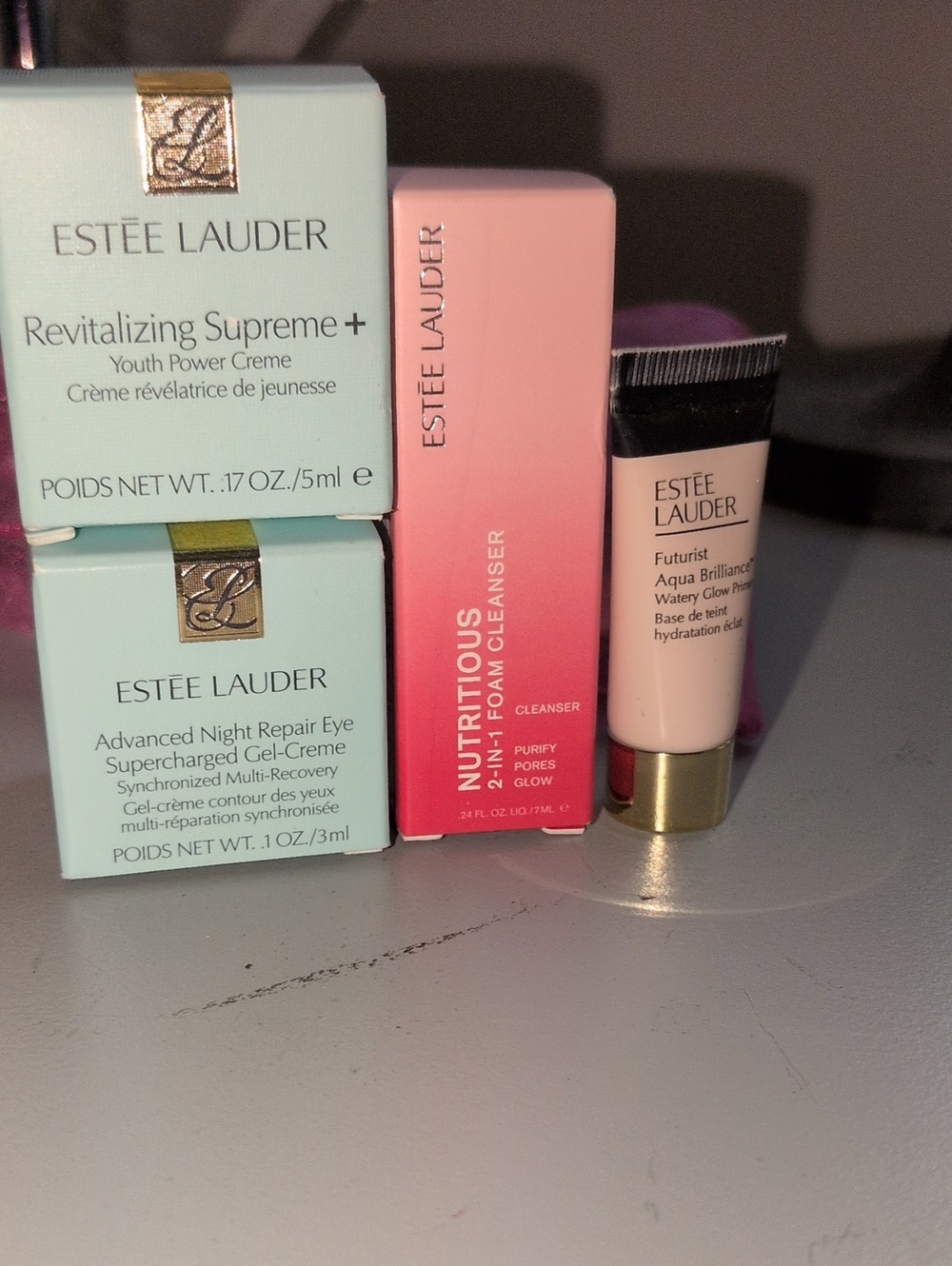 Estée Lauder Futurist Glo, Bundle Revitalize Eye Cream , Night Repair Eye Cream